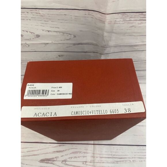 Women's Rue du Jour Orange Suede Slingback Wedge Heels Size 38 - Picture 8 of 10